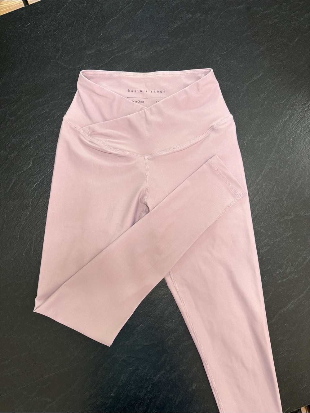 basics + range Women's Light Pink High-Waist Leggings